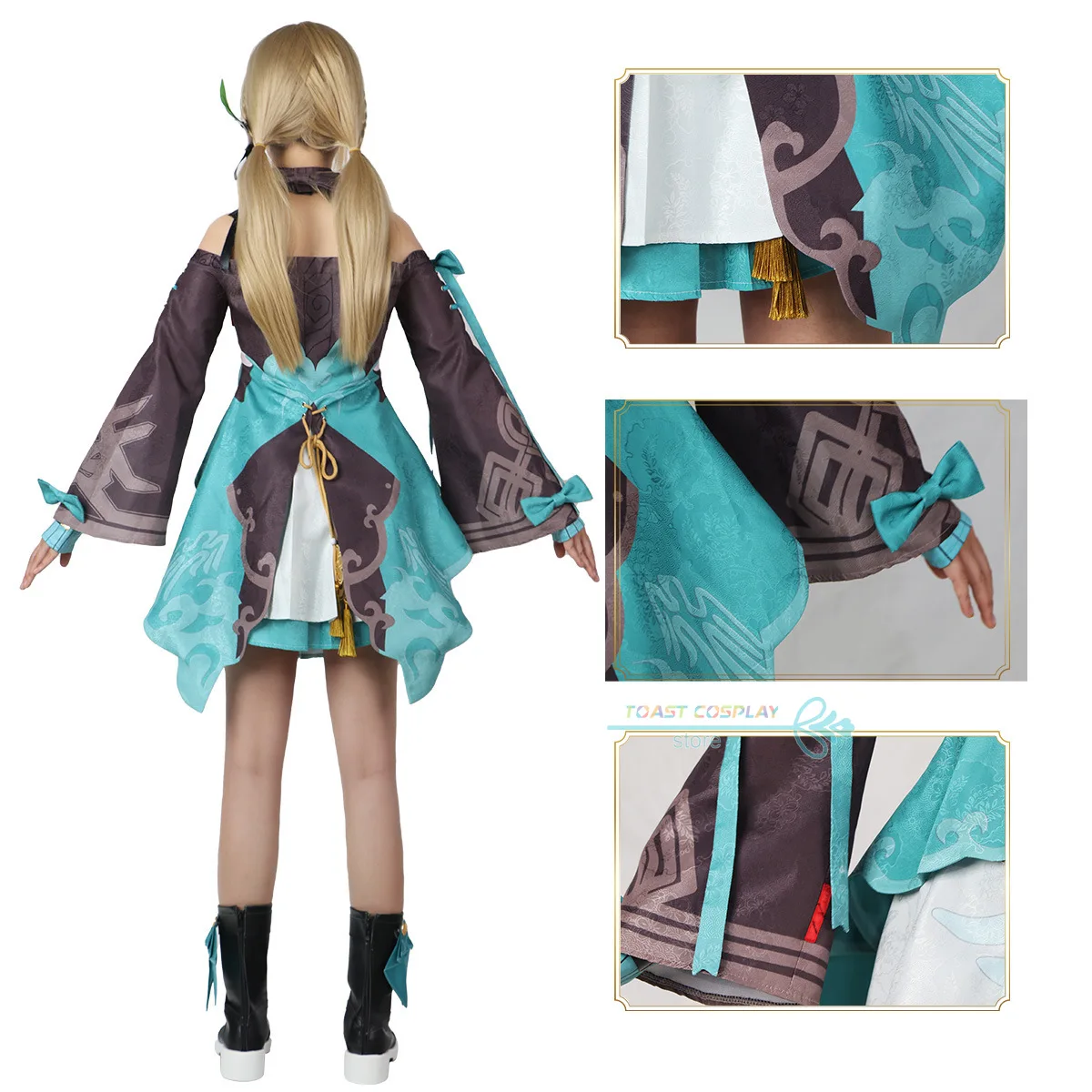 Qingque Cosplay Game Honkai Star Rail Qingque Cosplay Costume Anime Role Play Dress Wig Halloween Carnival Party Suits