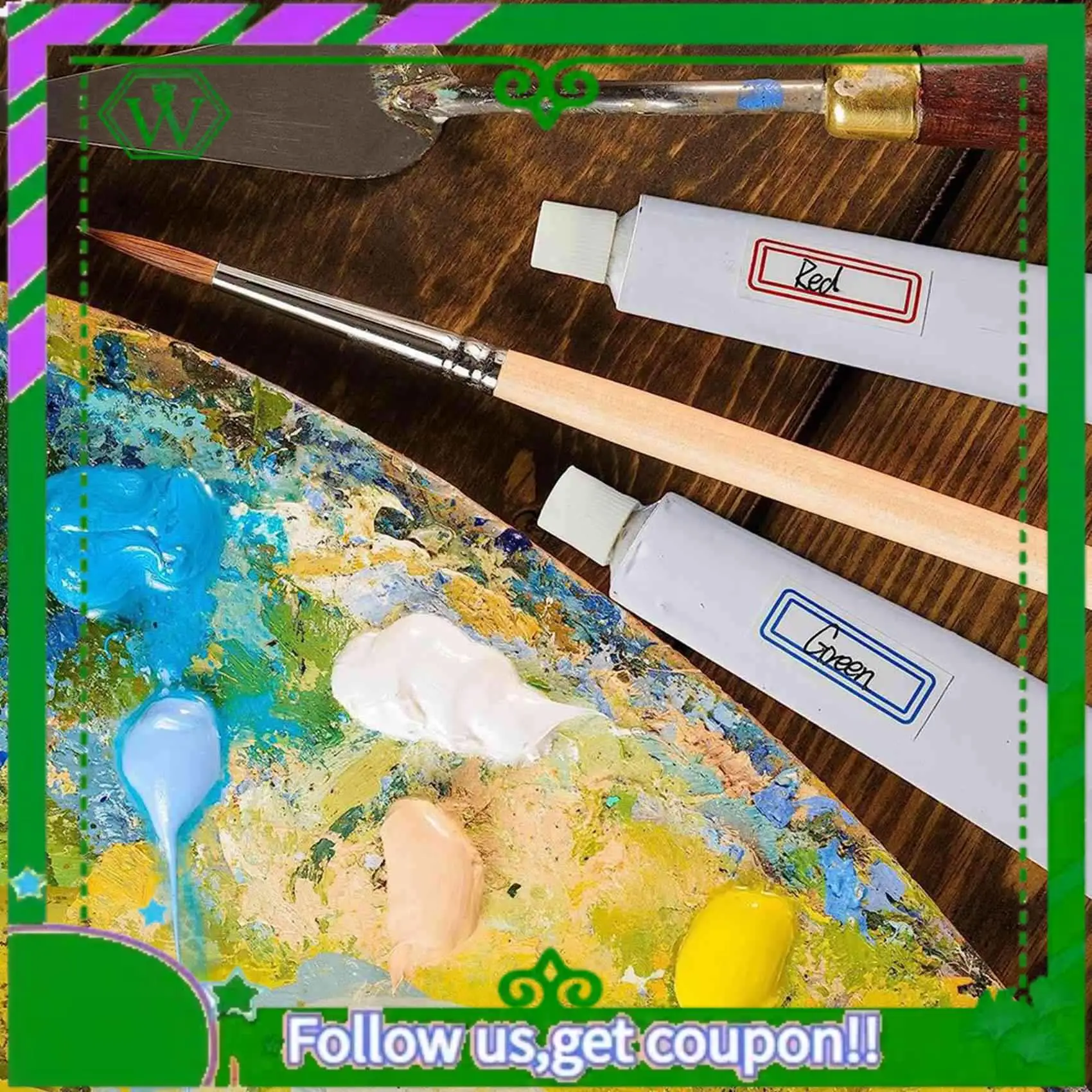 ABIK-96 Pcs Empty Aluminum Paint Tubes 20Ml Paint Tubes For Making Paint And Store Remaining Paint Acrylic Oil With 4 Label