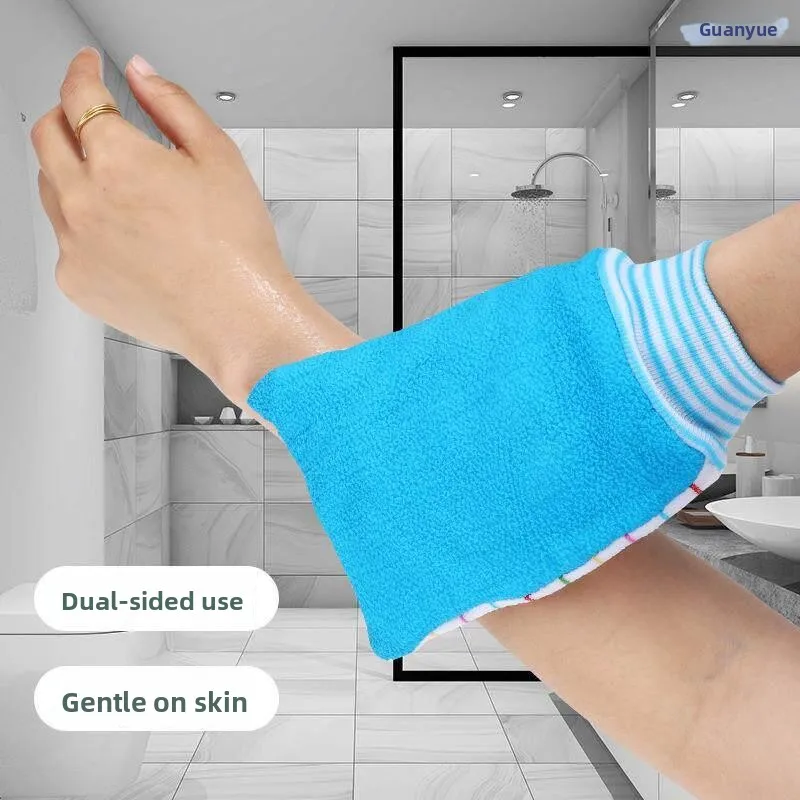Double-Sided Exfoliating Towel Sticky Fiber Coarse And Fine One Side Coarse for Mud Removal Comfortable Bath Towel