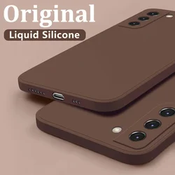 Original Liquid Silicone Case For Samsung Galaxy S10 S20 FE S21 S22 S23 Plus UItra A32 A42 A52 A72 A71 A51 A82 Coque