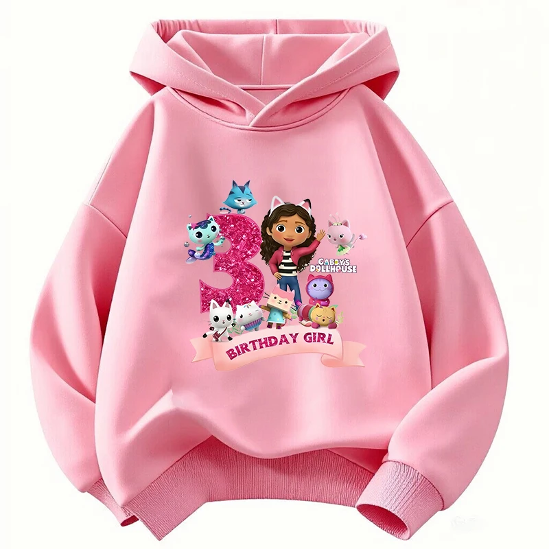 2026 Gabby Girl Cartoon Dollhouse Sweatshirt Autumn Children's Casual Sweatshirt Children's Fashion Printed Clothing  Cute Top
