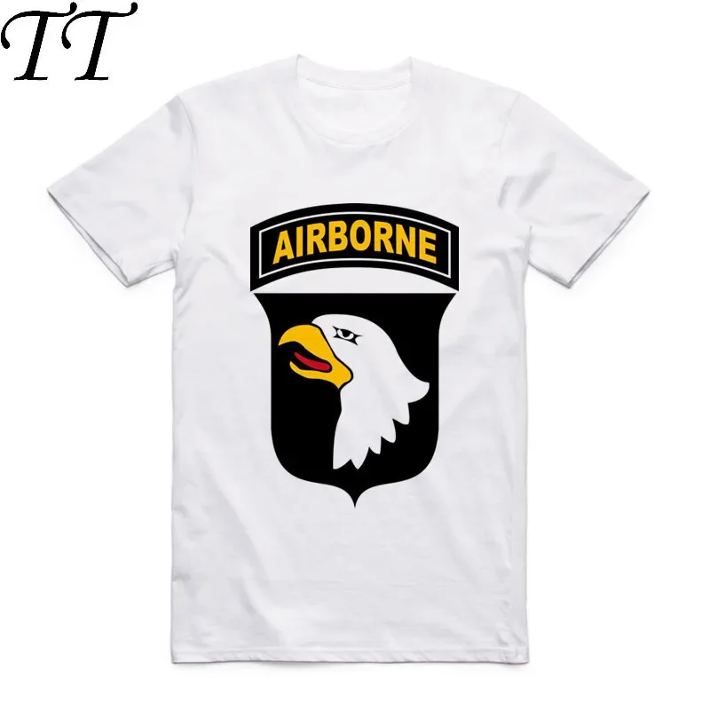 

2019Summer New Fashion Men Print Confederate US Army 101st Airborne T-shirt O-Neck Short Sleeves Homme Cool Top Tee Swag T shirt