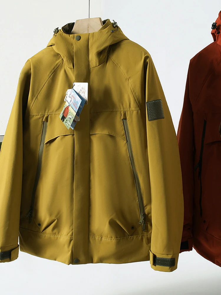 

Новая мужская зимняя куртка из хлопка и шерсти с флисом, водоотталкивающая, теплая, повседневная, свободного кроя, из полиэстера, с воротником-стойкой