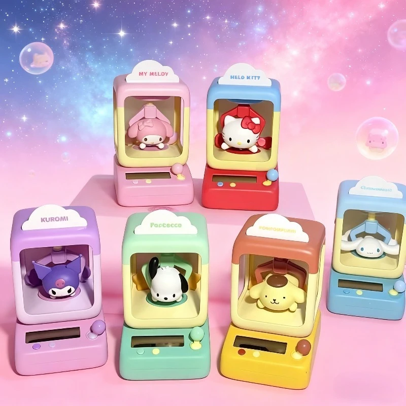 

Кукла-качалка Sanrio, машина, слепая коробка MINISO Mymelody Kuromi, милые настольные игрушки, световая музыкальная серия117