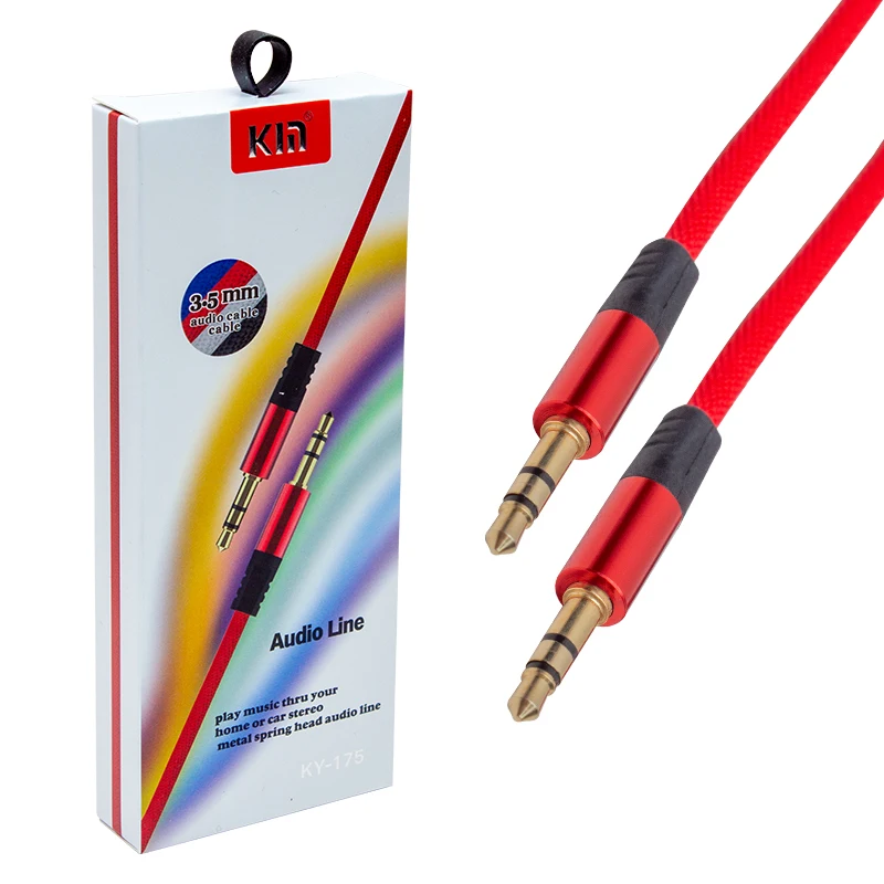 POWERMASTER PM-3777 3.5 MM MALE/MALE RED STEREO AUX CABLE