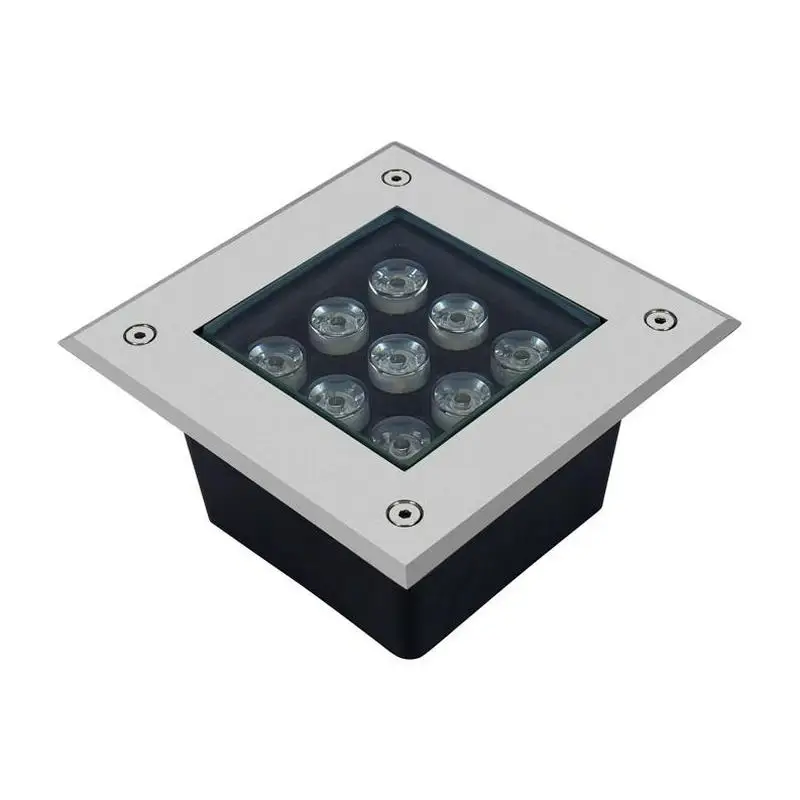 Spot lumineux LED encastrable dans le sol, imperméable conforme à la norme IP68, éclairage d'extérieur, luminaire de paysage, idéal pour un jardin, un sentier ou une cour, 9W