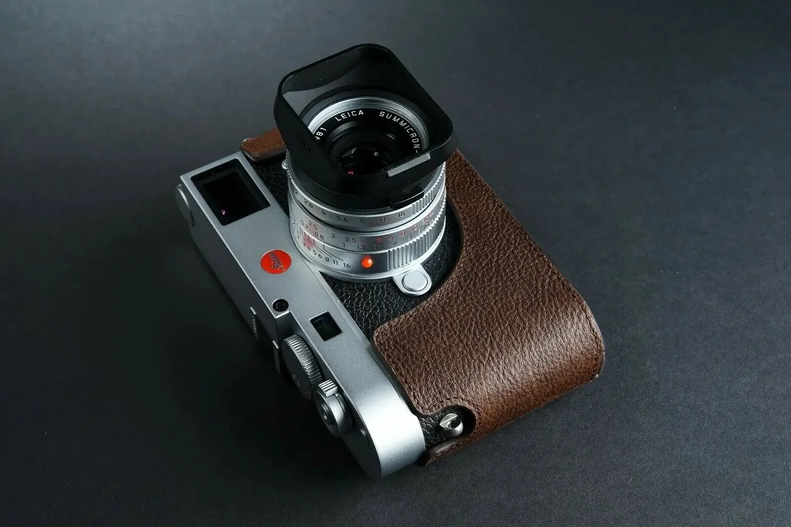 Echtes Leder Kameratasche handgemachte Halbkörpertasche für Leica M11 offene Batterie Design Schutzhülle Box Basis Haut Shell