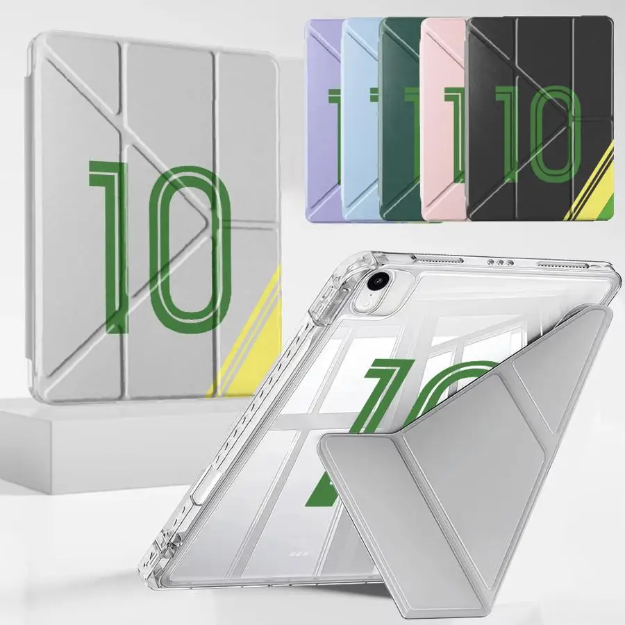 FootBall Number Y-Fold Holder Cover Tablet Case For iPad Pro 11th 10th 9th 8th 7th 12.9inch Air 4 5 M3 M2 1 2 M4 11inch Pro 2025