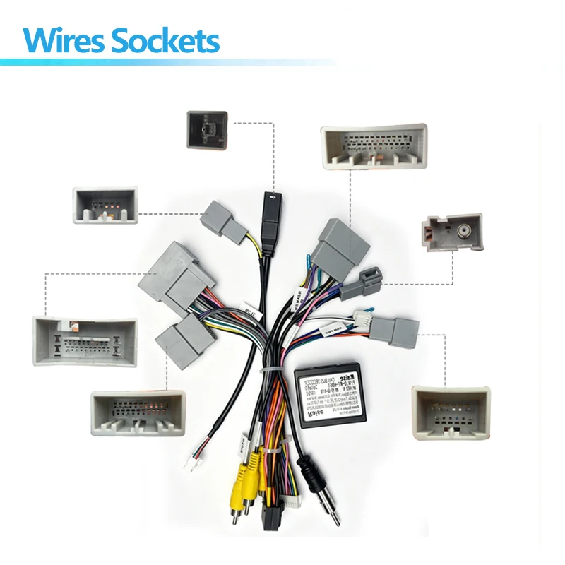 android Car radio Canbus Decoder Adapter For Honda Odyssey 16pin Power Cord  Stereo GPS Wiring Harness Plug Power wire Cable