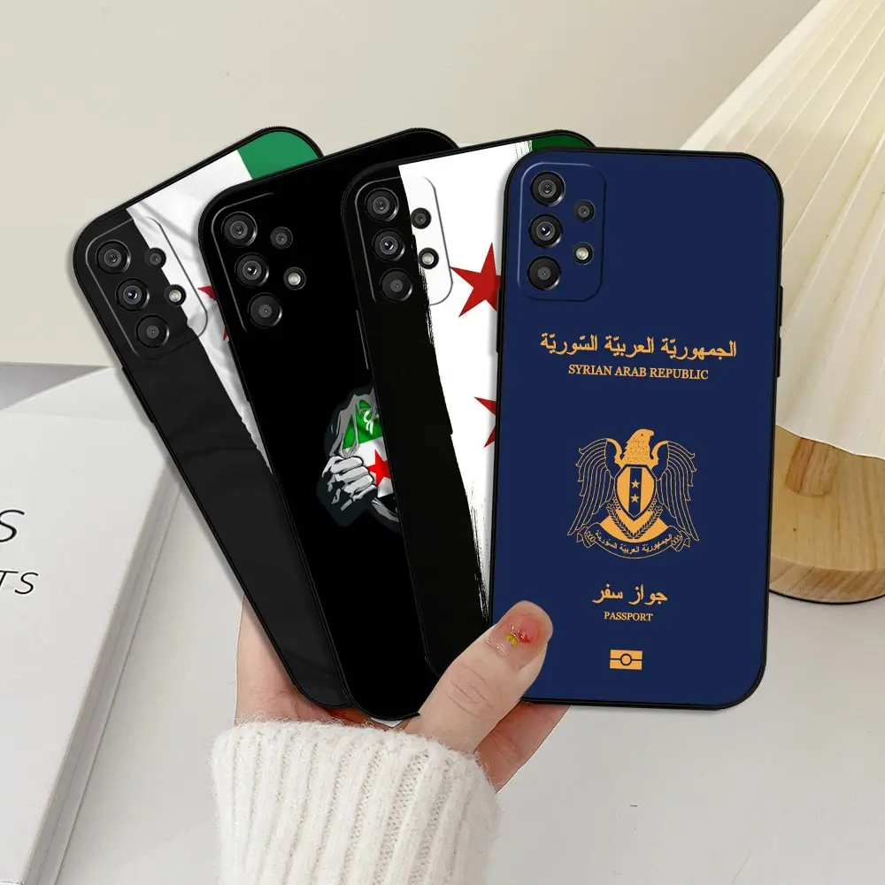 Syrian Revolution Flag Passport Case For Samsung Galaxy A55 A54 A53 A52 A52S A51 A53 A35 A34 A33 A32 A31 A24 A23 A22 Cqoue Cover