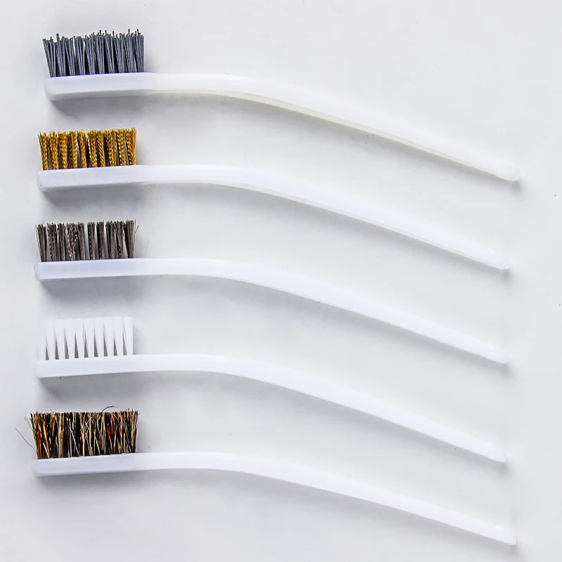Mini Draht Pinsel Set Stahl Messing Nylon Reinigung Polieren Detail Metall Rost Pinsel