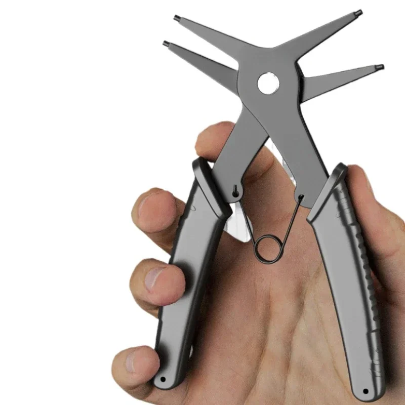 2 in 1 Snap Ring Pliers For Internal External Card Retaining Pincer Multifunctional Professional Hand Tool Hardware Repair Tool