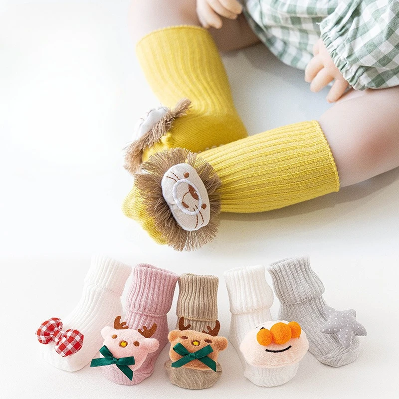 

Cute Cartoon Animal Baby Socks Cotton Floor Baby Socks Korean Casual Anti-slip Floor Stitch Stockings for Newborn Infant Toddler