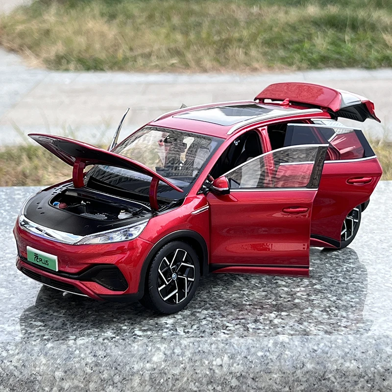 BYD Yuan PLUS, EV, ATTO 3, Alloy Car Model, New Energy SUV, Desktop Decoration, Collection Gift, 1:18