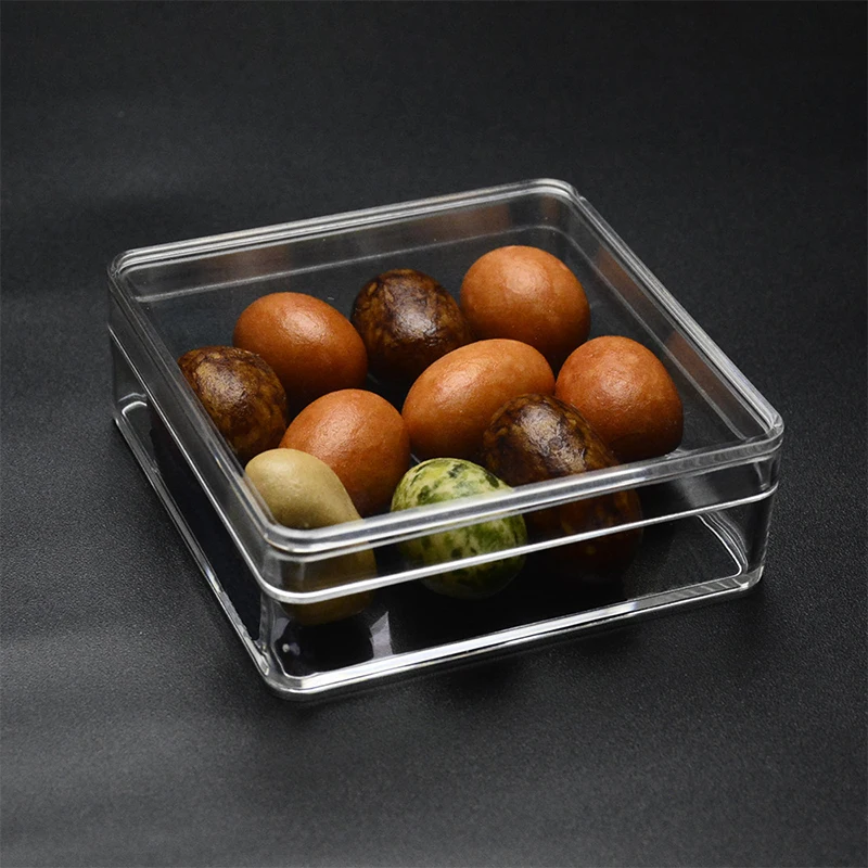 50ml Small Square Transparent PS Plastic Storage Box For Mini Jewelry Beads Crafts Case Container Display Crystal Packaging Box