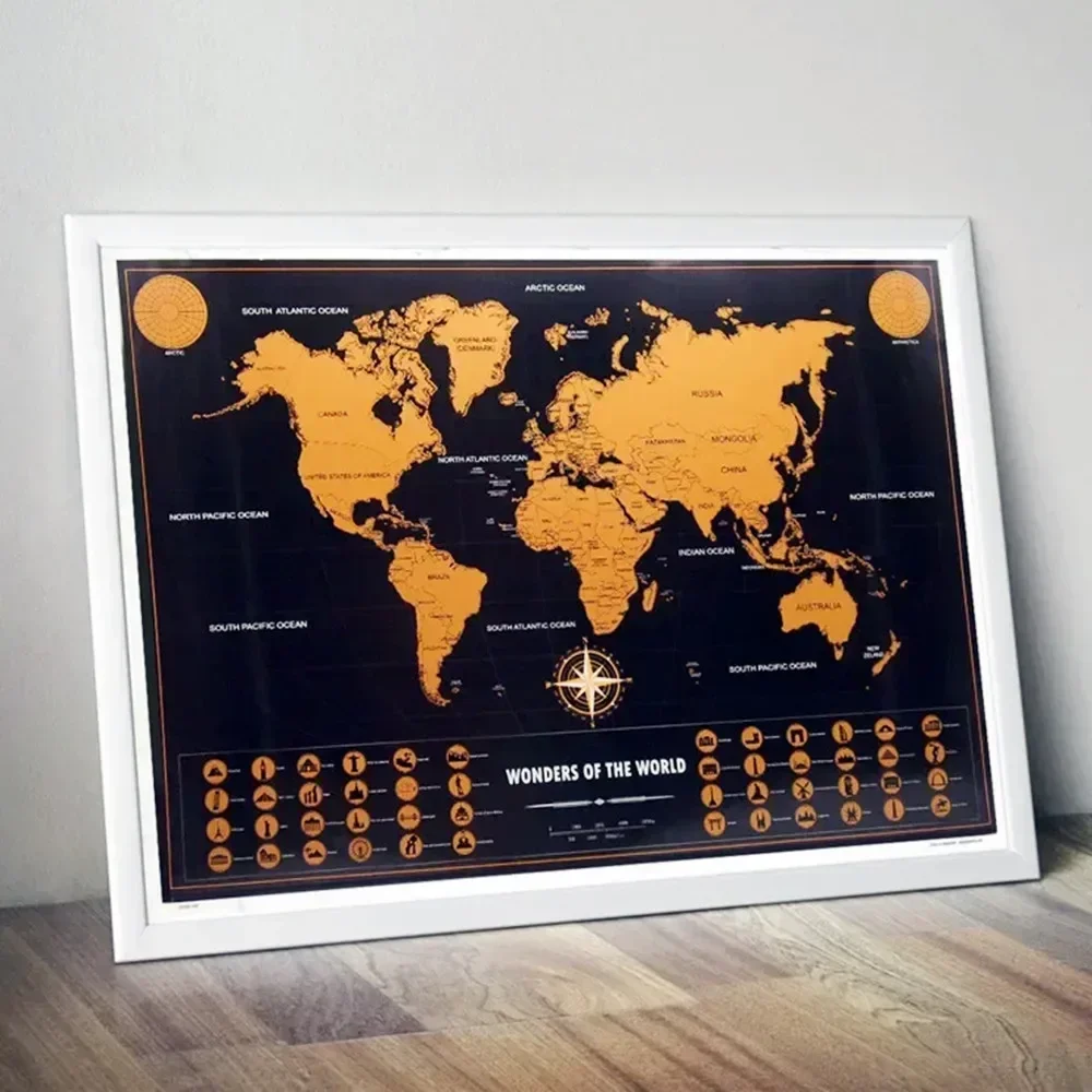 Большие глобальные карты Scratch Off — глобальные скретч-каты, идеальный трекер для путешествий и украшение комнаты, плакат для любителей приключений a4 Большие глобальные карты Scratch Off — глобальные скретч-каты, идеальный трекер для путешествий и украшение комнаты, плакат для любителей приключений a4