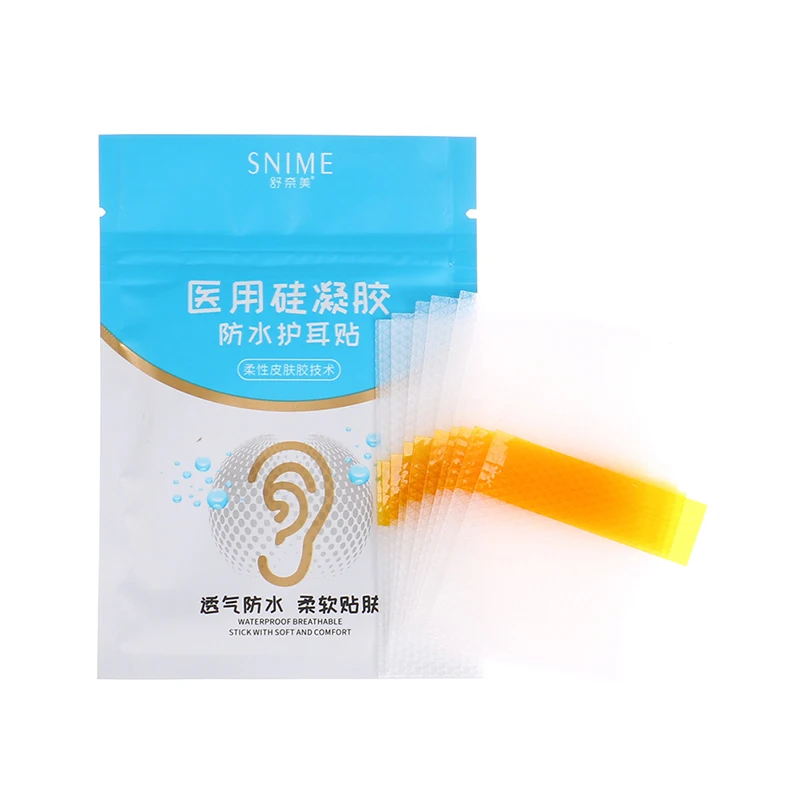 10Pcs กันน้ำป้องกันหูว่ายน้ำหมวก Salon Dye Shield แพทช์ Ear Care วาง (โปร่งใส) พยาบาลหูวาง
