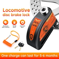 Candado de disco para motocicleta de 120dB, candado para rueda de bicicleta, candado con alarma impermeable para motocicleta, candado antirrobo, candado con alarma para bicicleta