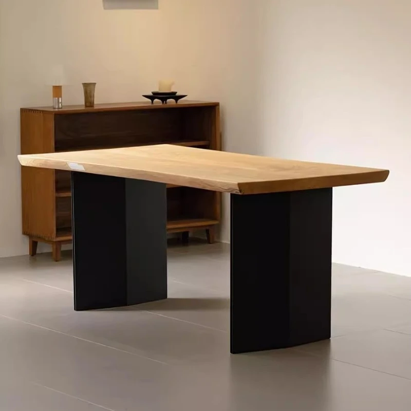 

Nordic ash wood all solid wood dining table wabi sabi wind new retro workbench medieval large board log