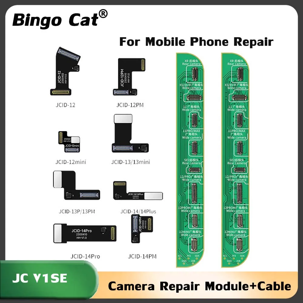 JC JCID V1SE Tag-on Rear Camera Repair Flex Cable Board For iPhone XR-12PM 13 14 Pro MAX Mini Non-removal Remove Warning Problem