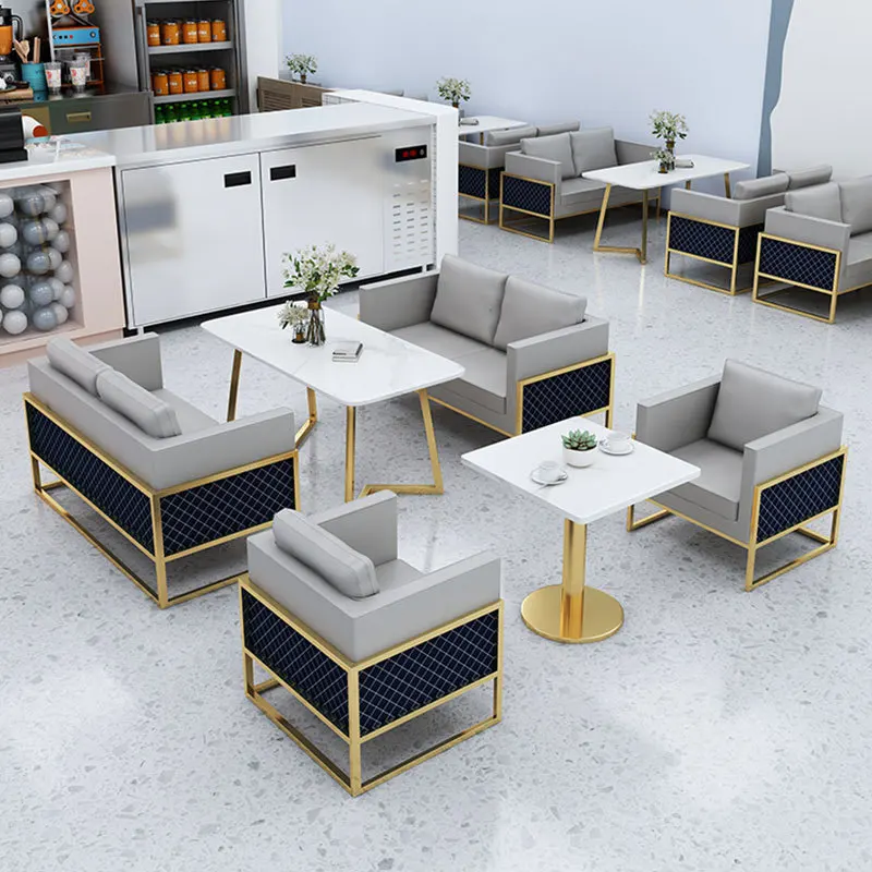 

Milk tea shop cafe Internet celebrity card seat Sofa Sales office Rest area Light luxury reception sofa Negotiation