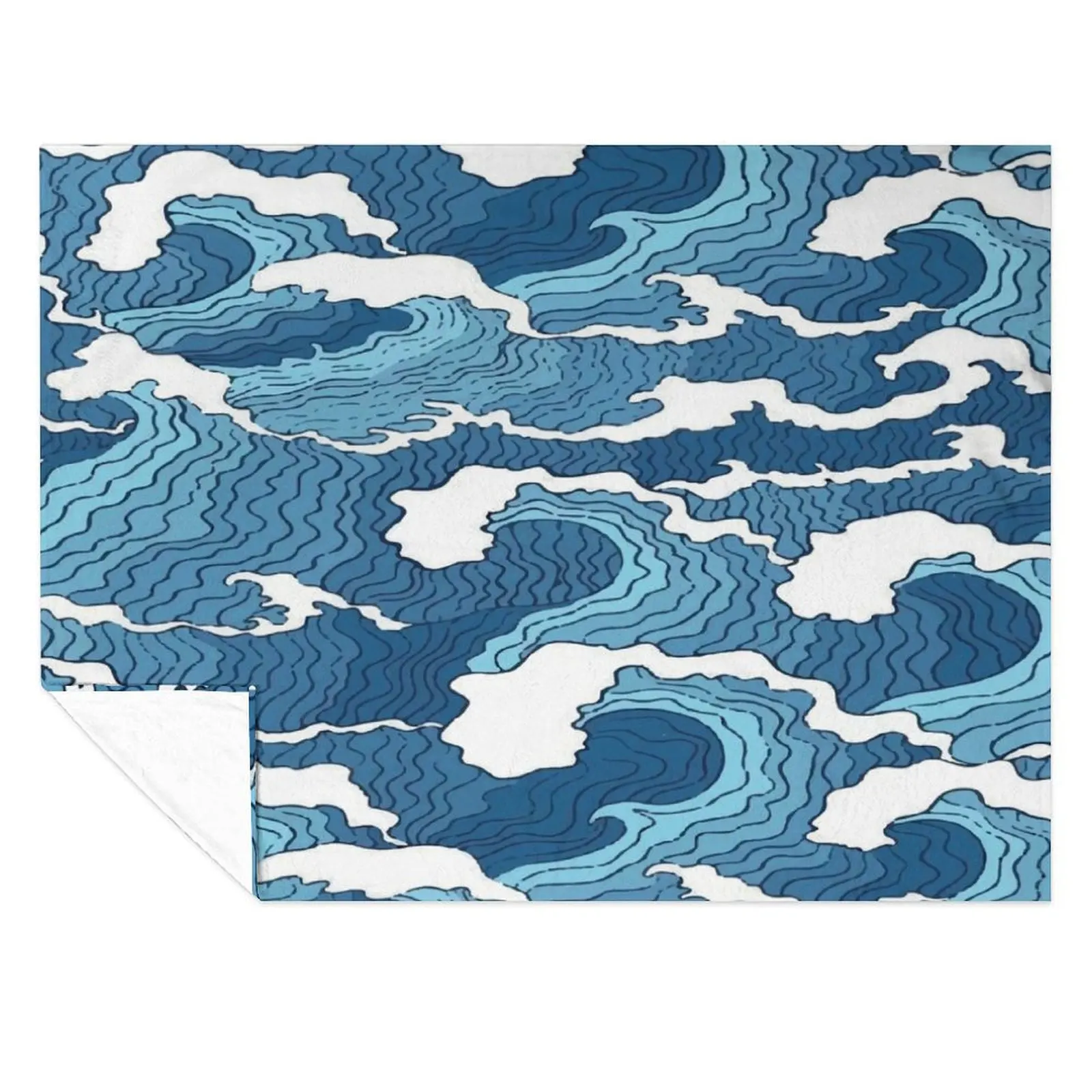 

waves Throw Blanket Bed covers Cute Plaid sofa bed Blankets