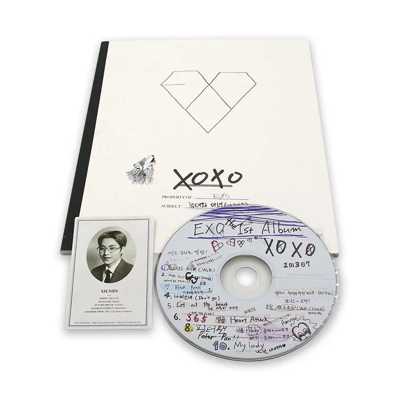 New EXO K XOXO Genuine Original  Album Korean Version Wu Yifan Kris Luhan Male Singer Team Pop Music 1 CD Box Set