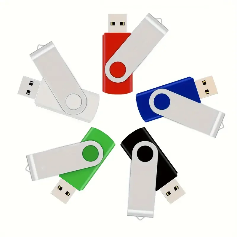 5Pcs/lot Free Custom Laser Engraving LOGO Mixed Color Metal Clip USB2.0 Flash Drive 2GB 4GB 8GB 16GB 32GB 64GB 128GB