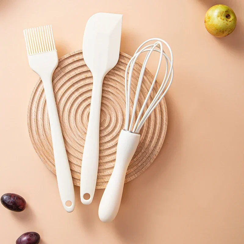 Silicone Cream Spatula Kitchen Pastry Blenders Non-stick Baking Oil Brush Cake Mixer Scraper Butter Spreader Whisk for Cooking