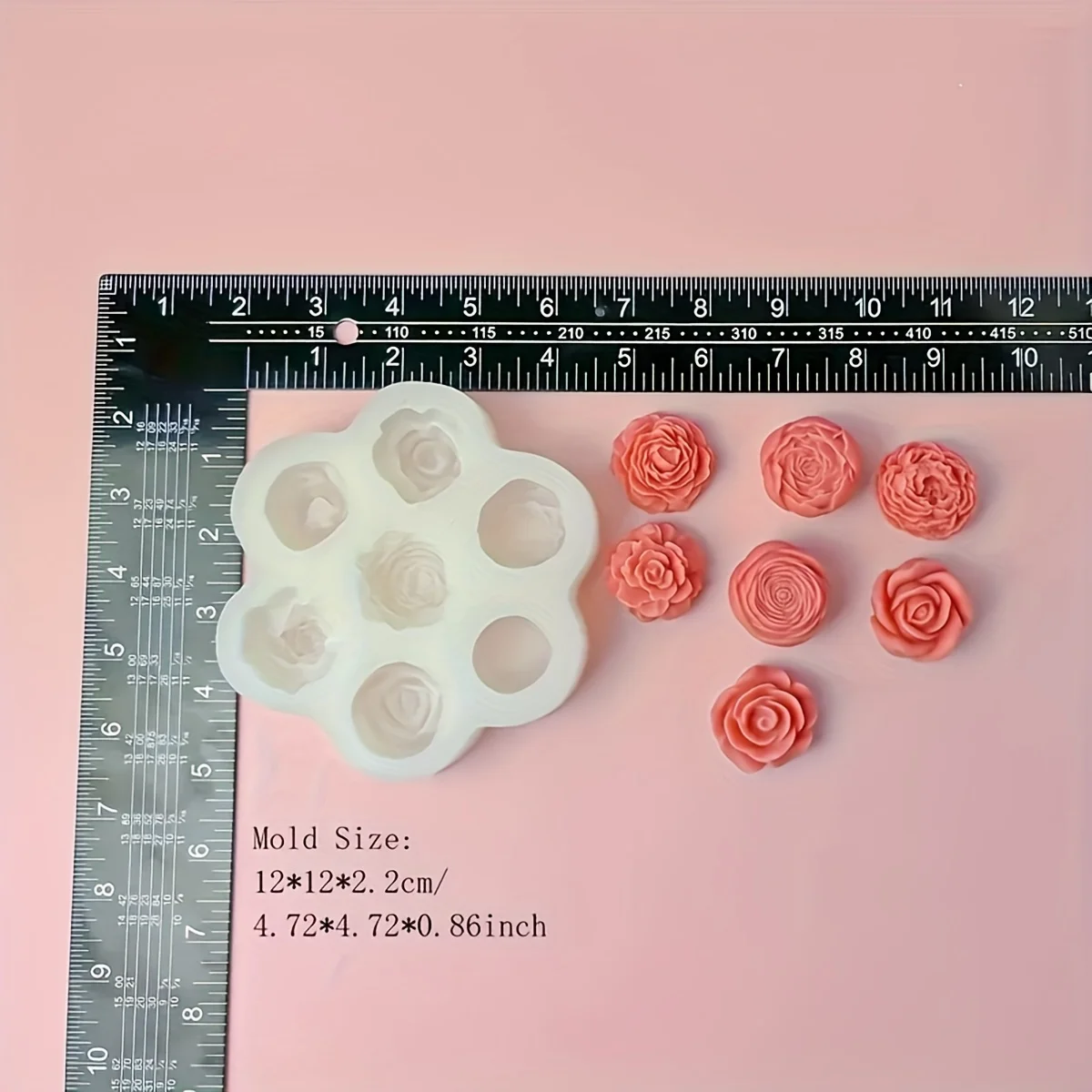 7 قطعة قوالب السيليكون زهرة ثلاثية الأبعاد الورد الفاوانيا كعكة بالشيكولاتة قالب الخبز شمعة يدوية الصنع الصابون الجبس الراتنج الحرف اليدوية صنع أدوات #2
