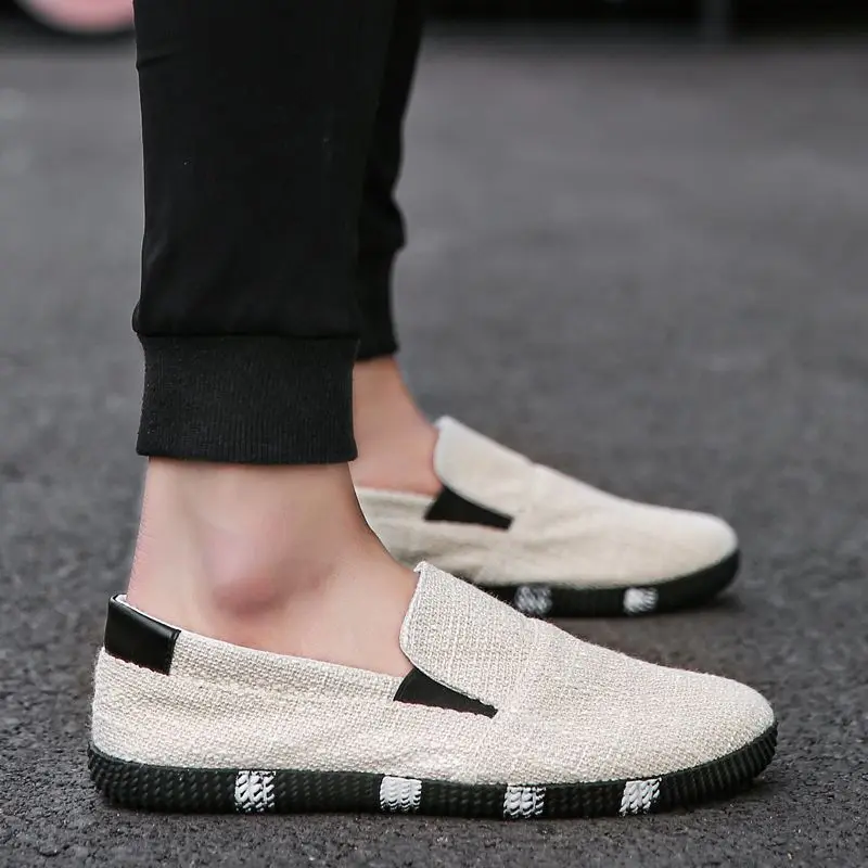 Casual Shoes for Men Canvas Slip-on Sneakers Summer Espadrilles Man Shoe Non-leather Adults Leisure Classic Original Low Price