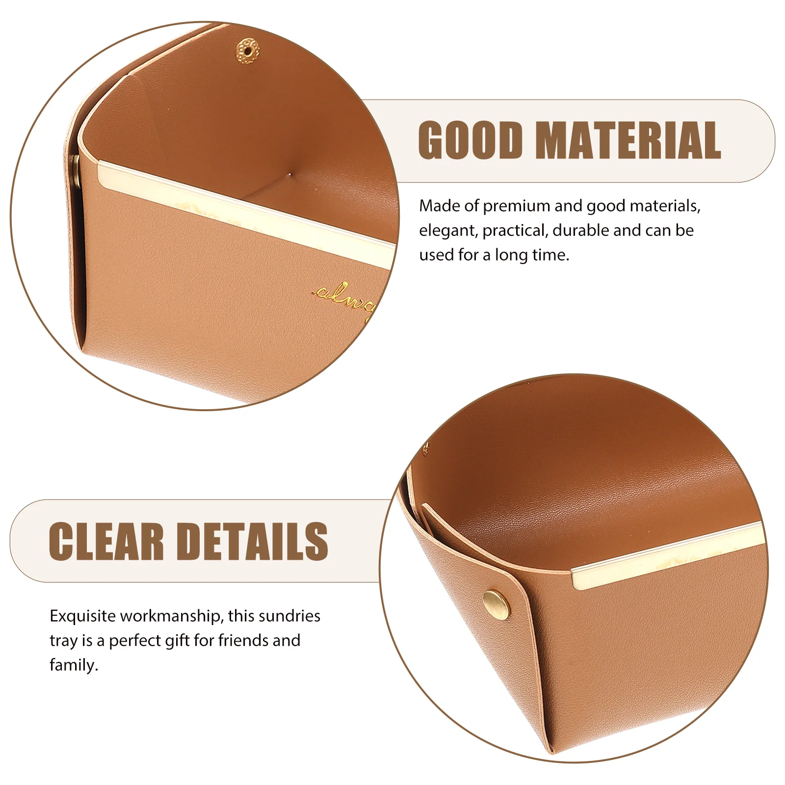 

Nordic Sundries Tray Desktop Keys Storage Tray Jewelry Watch Holder Durable Pu Collapsible Organizer Home Office