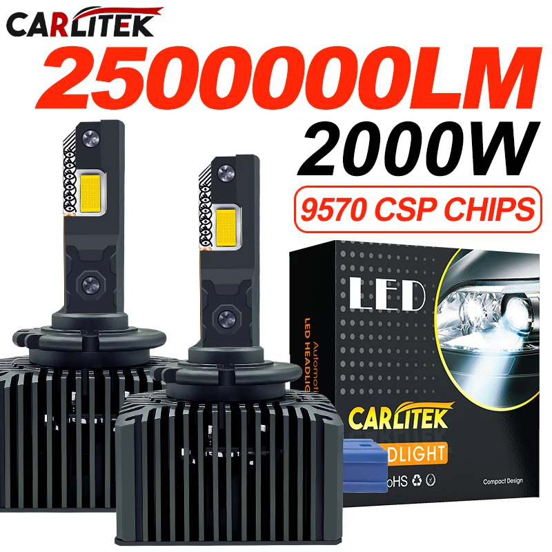 

2 шт. D1S D3S светодиодные автомобильные фары HID лампы 2000 Вт D2S D4S D8S D2R D4R лампа Canbus без ошибок авто свет холодный белый 6500K 12V 24V
