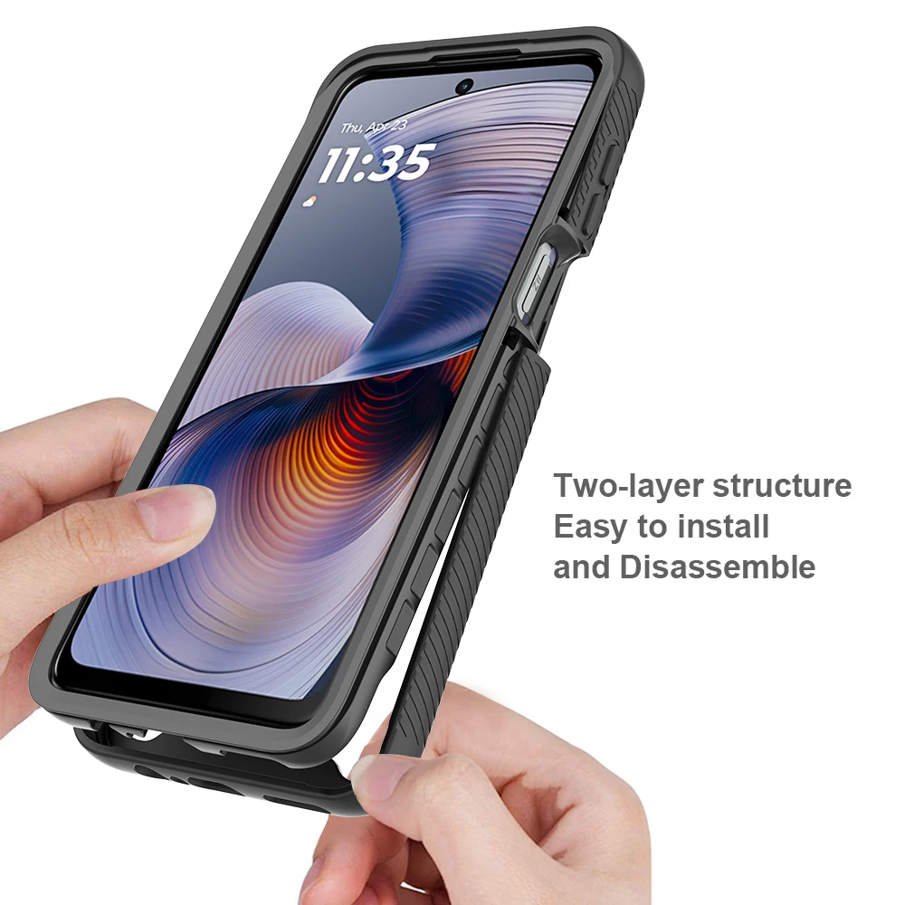 for Moto G55 5G Phone Case, Shockproof Clear Case TPU Bumper Rugged Cover For Motorola Moto G35 5G Protective Case