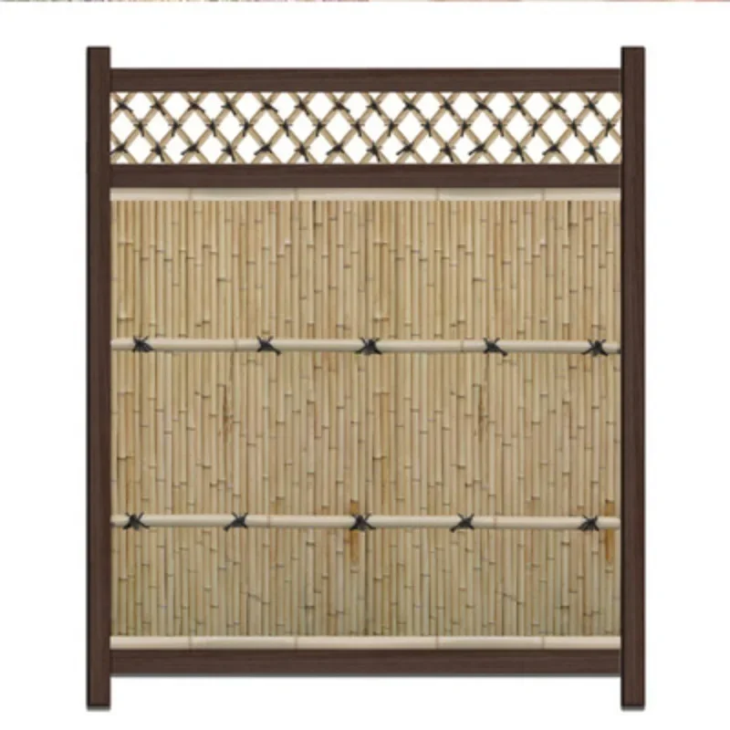 Bamboo Fence Homestay Landscape Outdoor Villa Screen Partition Decoration Anticorrosive Wood Garden Japanese Style