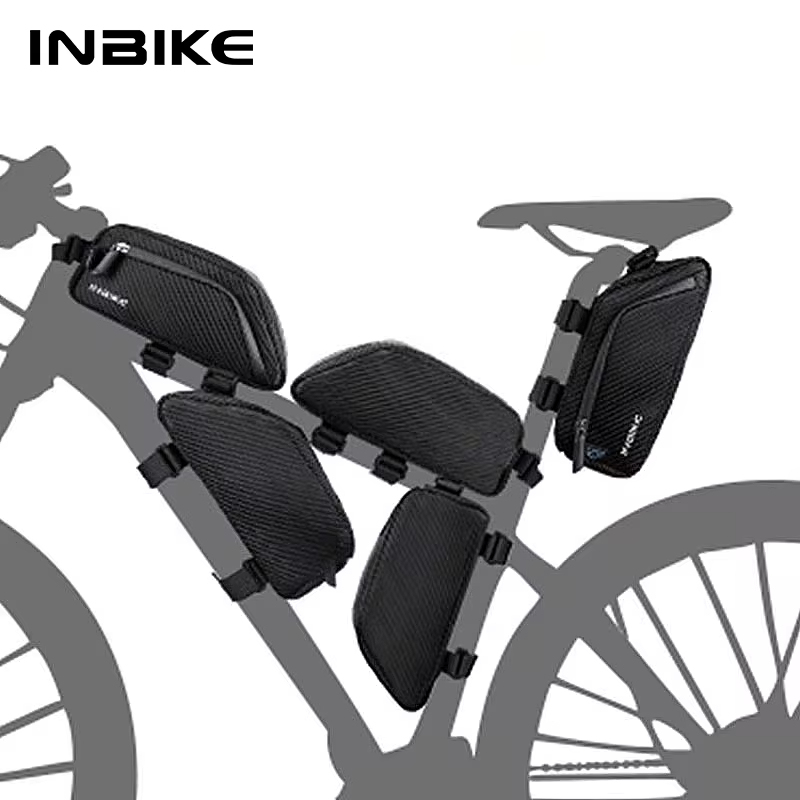  INBIKE Bike Front Bag Waterproof Bicycle Top Tube Bag MTB Cycling Saddle Bag Mountain Road Bike Storage Seat Tube Bag Accessorie 