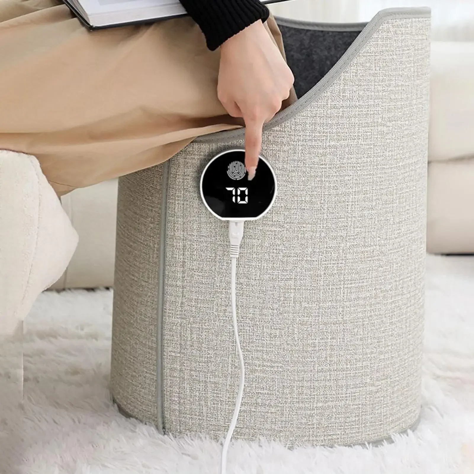 

Under Desk Heater Leg Warmer Adjustable Temperature Quiet Electric Foot Warmer for Office Home Working Study Space Heating Pad