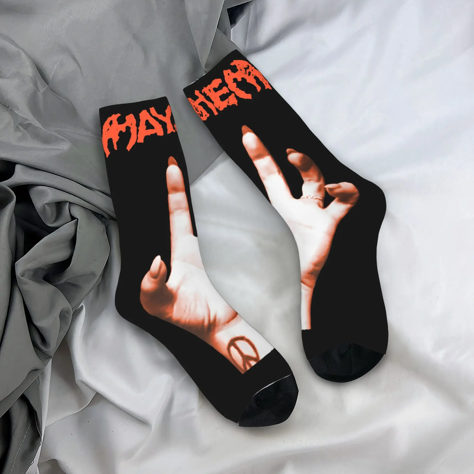 

Повседневные мужские и женские носки для экипажа Lady Gaga Mayhem Tour 2025, мягкие впитывающие пот модельные носки