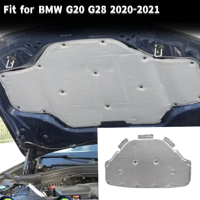 

Car Front Engine Hood Insulation Cotton Pad Engine Soundproof Cotton with buckle for BMW G20 G28 2020-2021