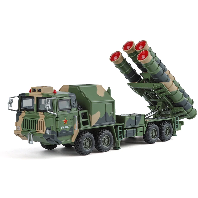 1:40 HQ-9  Alloy Diecast Military Anti-Aircraft Missile Car high simulation Model Opened Doors Gifts Children Collect Display