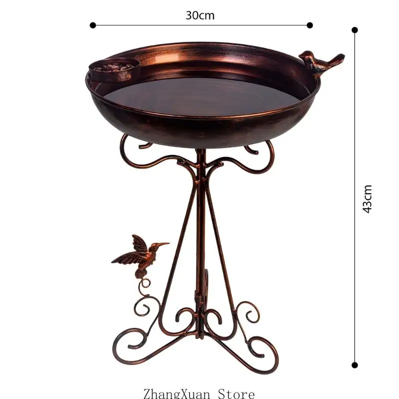 Eleganter Vogelwassernapf und Badeplatz aus Metall für Naturliebhaber Hinterhof 3XUF – Detail 6