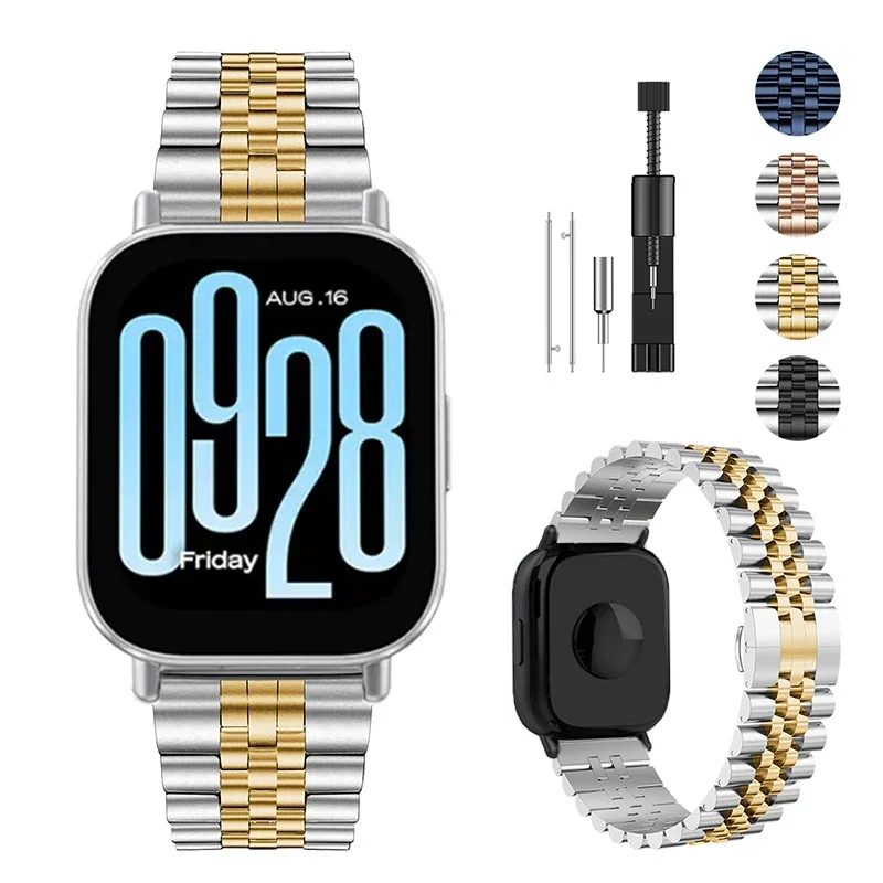 22mm Metal Strap for Redmi Watch 5 Lite Metal Stainless Steel  Comfortable Band for Redmi Watch 5 Active Luxury Accessories Belt