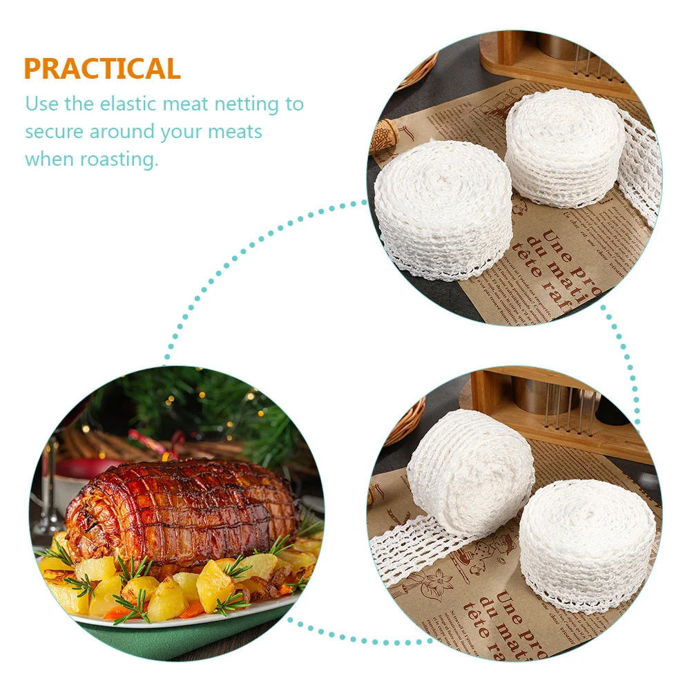 

Kitchen Sauce Fragrant Pork Rope Elastic Meat Netting For Roasting Cooking String Sausage Roll Ham Packaging Tool Cooking