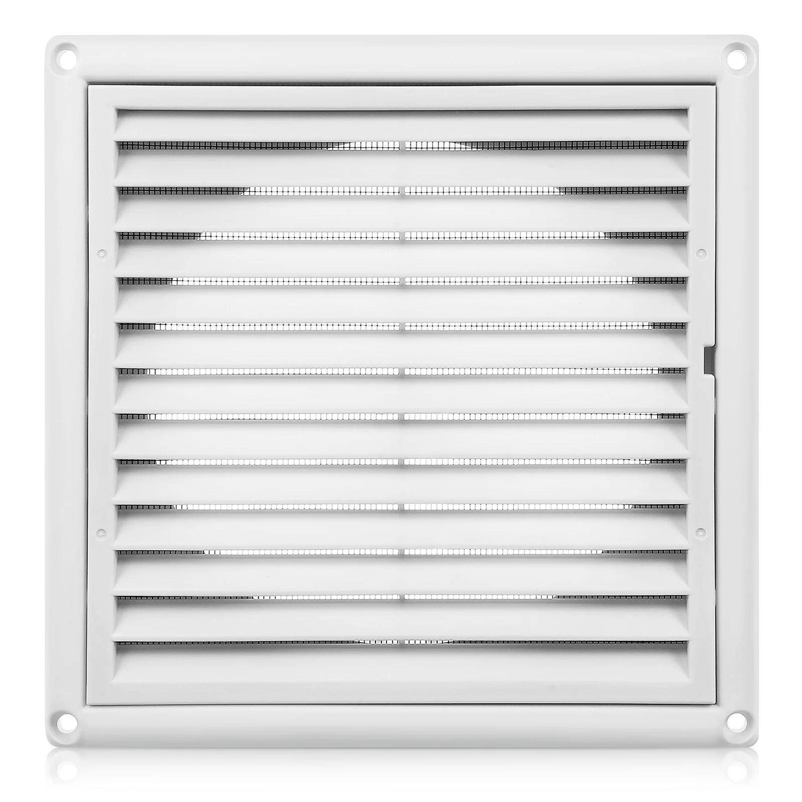 

1pc Air Vent Cover Anti-Mosquito Mesh 150Mm White Plastic Ventilation Grill For Bathroom Home Office Wall Ceiling Ac Outlet