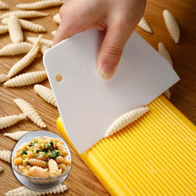 แผ่นมักกะโรนีมักกะโรนีพลาสติกทำสปาเก็ตตี้มักกะโรนีพาสต้า gnocchi แม่พิมพ์ทำเสริมอาหารสำหรับทารกแบบใช้มืออุปกรณ์ที่ใช้ในครัวทำพาสต้า