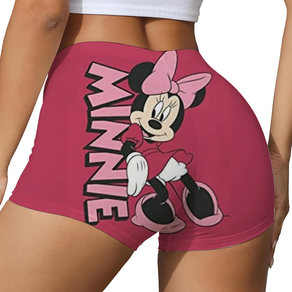 Pantaloncini da yoga da donna corti Topolino Minnie a pois con motivo a fiocco Pantaloni da palestra per motociclisti da pallavolo