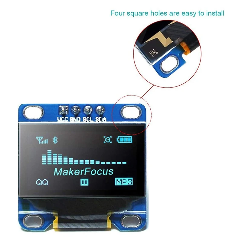 I2C OLED Display 0.96 Inch IIC Serial LCD LED Module SSD1306 128 64 For Arduino With 40 Pcs Dupont Wire