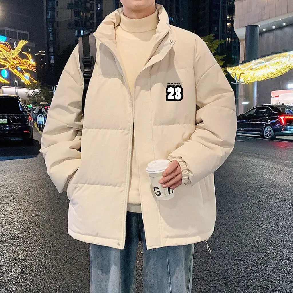 

Осень-зима Thiened Хлопок Jaet Bread Sle Свободный крой Крутая брендовая повседневная верхняя одежда с воротником-стойкой для подростков