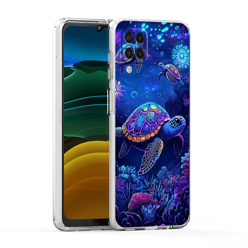 Marine Turtles Soft Cover for Samsung Galaxy A13 A15 A17 A22 A23 A25 A31 A32 A33 A35 A41 A05 A07 5G Transparent Phone Case Capas