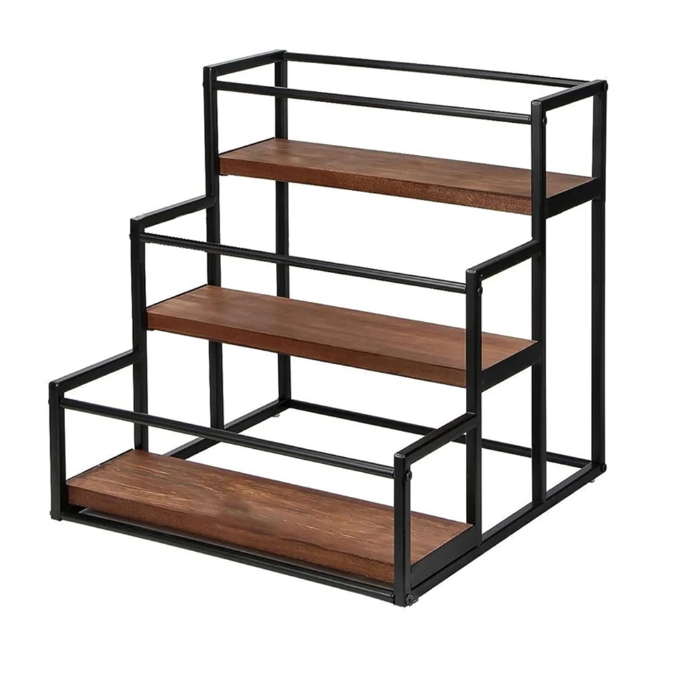 

Coffee Syrup Rack 3-Storey Storage Rack Wine Rack Wine Rack Kitchen Seasoning-ABQU